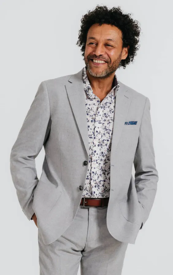 Light Grey Linen Suit Jacket Light Grey Linen Suit Jacket
