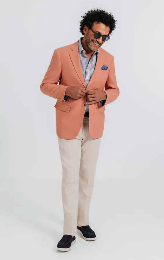 Coral Linen Twill Jacket - photo 2 Coral Linen Twill Jacket - photo 2