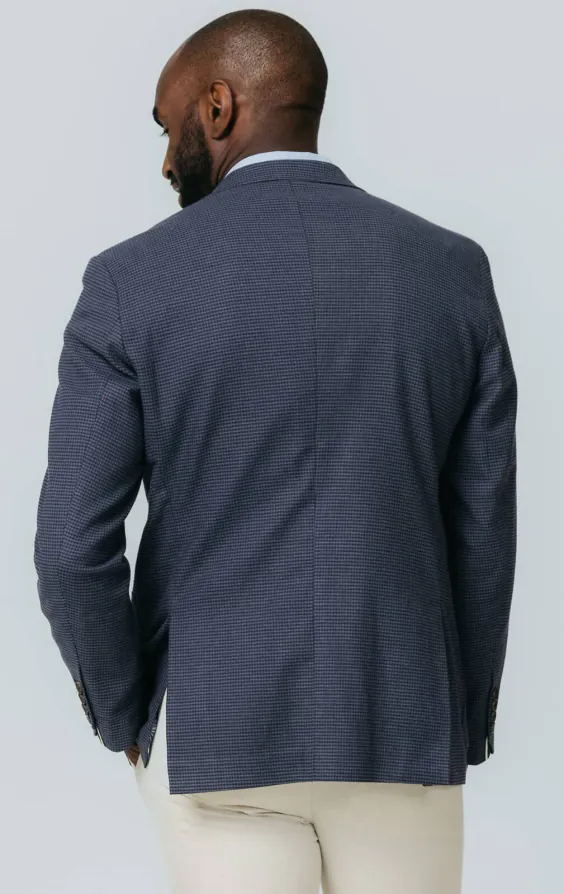 Navy Puppytooth Check Jacket - photo 5
