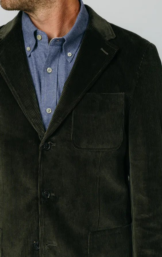 Green Corduroy Jacket with Patch Pockets - photo 4 Green Corduroy Jacket with Patch Pockets - photo 4
