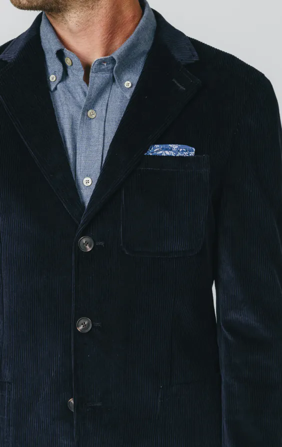 Navy Corduroy Jacket with Patch Pockets - photo 3 Navy Corduroy Jacket with Patch Pockets - photo 3