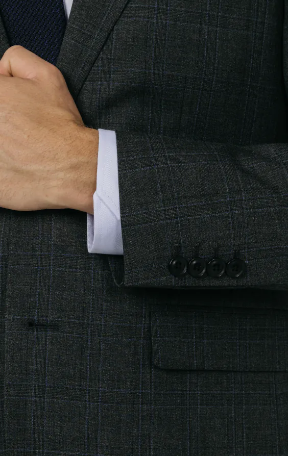 Charcoal Windowpane Check Suit - photo 2 Charcoal Windowpane Check Suit - photo 2