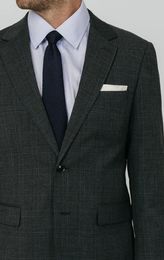 Charcoal Windowpane Check Suit - photo 3 Charcoal Windowpane Check Suit - photo 3
