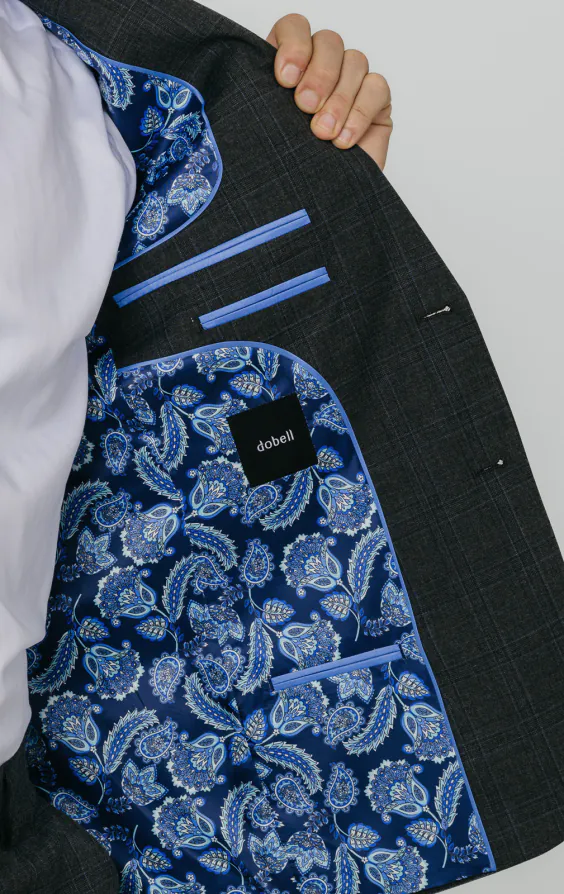 Charcoal Windowpane Check Suit - photo 4 Charcoal Windowpane Check Suit - photo 4