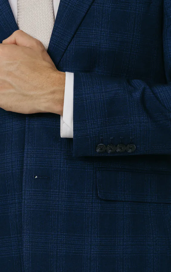 Royal Blue Shadow Check Suit - photo 2 Royal Blue Shadow Check Suit - photo 2