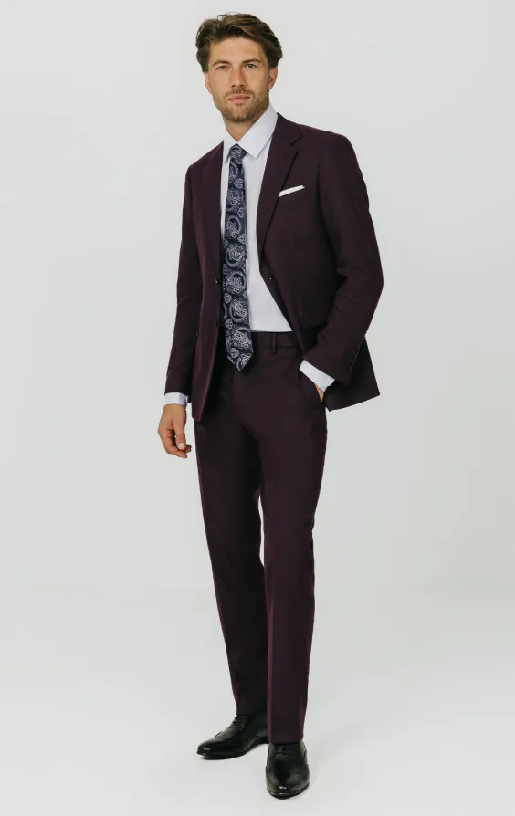 Blackberry Twill Suit Jacket - photo 1