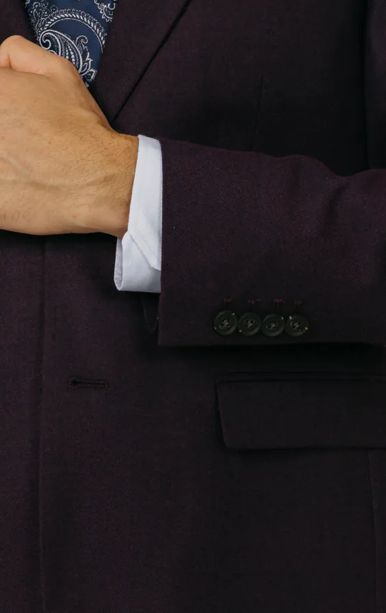 Blackberry Twill Suit Jacket - photo 2