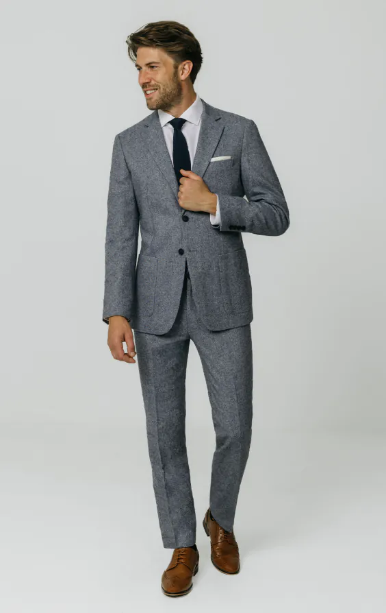 Blue Donegal Tweed Suit Jacket - photo 1 Blue Donegal Tweed Suit Jacket - photo 1