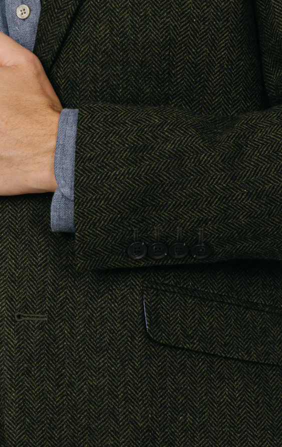 Green Herringbone Tweed Jacket - photo 2 Green Herringbone Tweed Jacket - photo 2