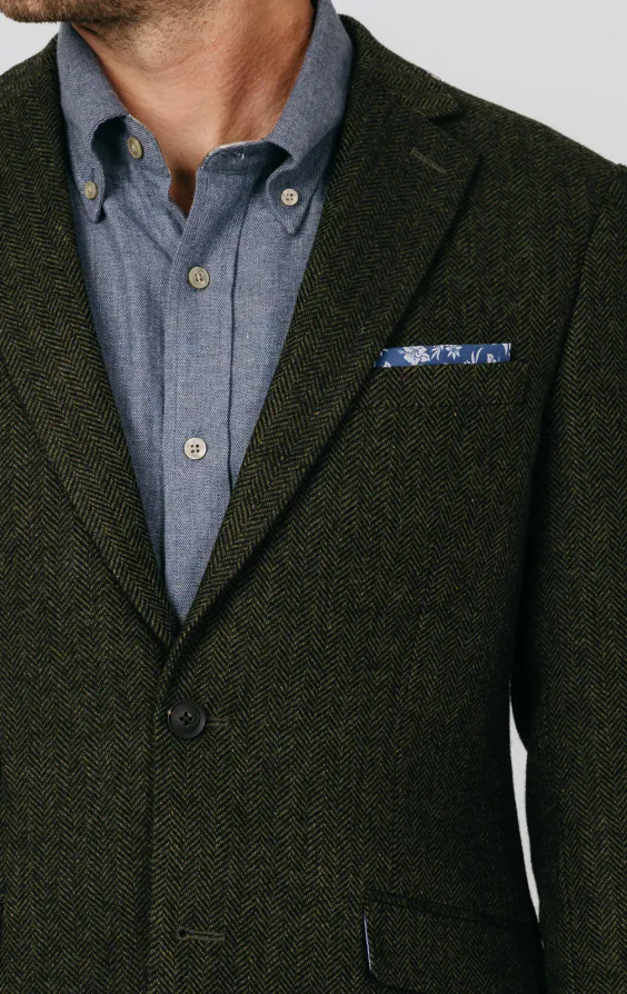 Green Herringbone Tweed Jacket - photo 3 Green Herringbone Tweed Jacket - photo 3