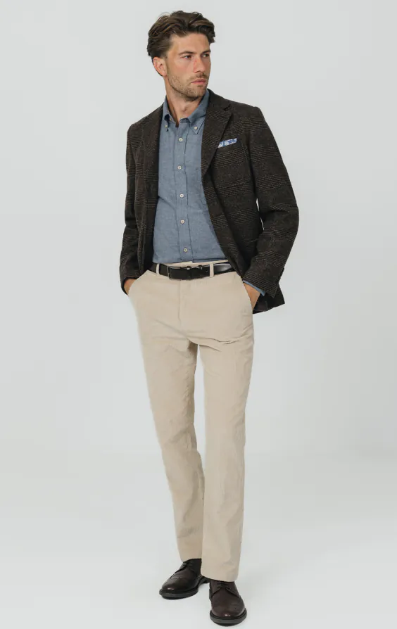 Brown Prince of Wales Tweed Jacket with Patch Pockets - photo 1 Brown Prince of Wales Tweed Jacket with Patch Pockets - photo 1