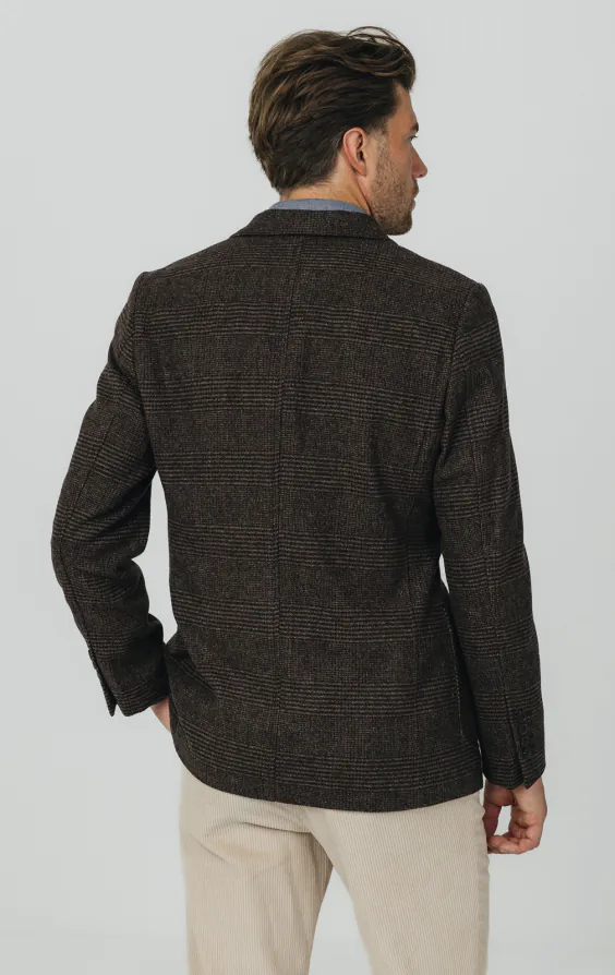 Brown Prince of Wales Tweed Jacket with Patch Pockets - photo 5 Brown Prince of Wales Tweed Jacket with Patch Pockets - photo 5