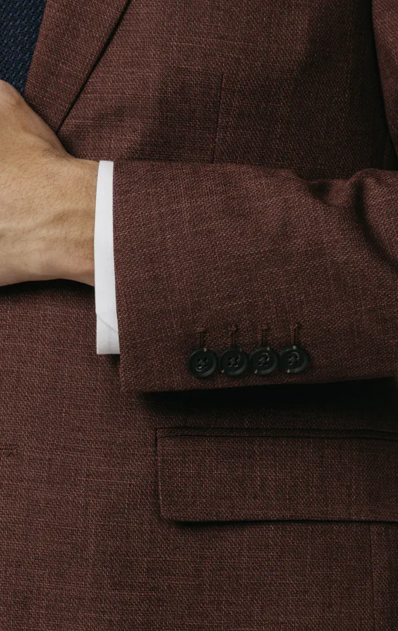 Dark Rosewood Weave Suit Jacket - photo 2