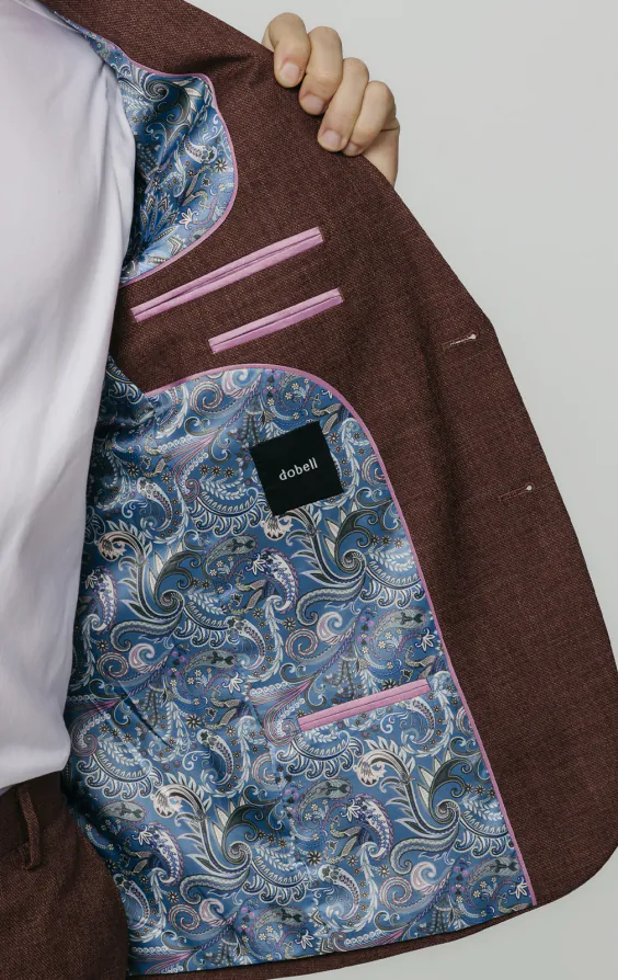 Dark Rosewood Weave Suit Jacket - photo 4