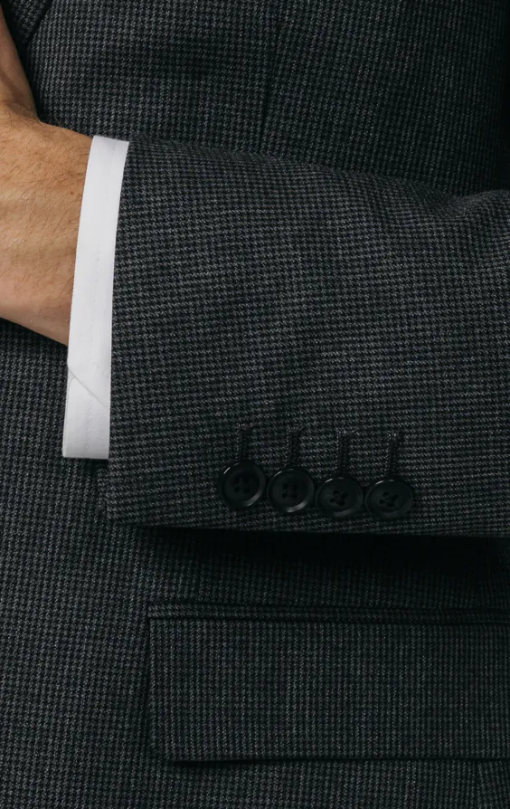 Charcoal Puppytooth Check Suit Jacket - photo 2 Charcoal Puppytooth Check Suit Jacket - photo 2