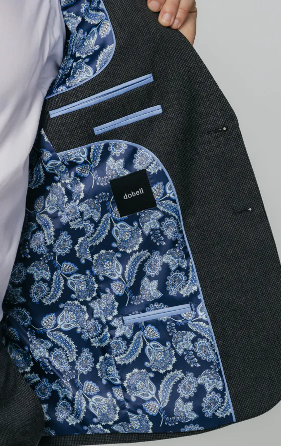 Charcoal Puppytooth Check Suit Jacket - photo 4 Charcoal Puppytooth Check Suit Jacket - photo 4