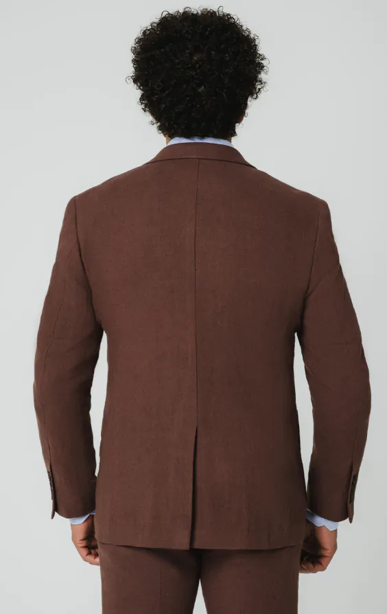 Mocha Linen 3 Piece Suit - photo 5