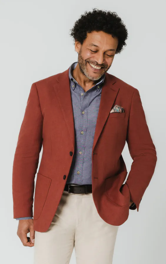 Terracotta Linen Jacket - photo 5 Terracotta Linen Jacket - photo 5