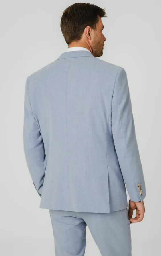 Light Blue Hopsack 3 Piece Suit - photo 5 Light Blue Hopsack 3 Piece Suit - photo 5