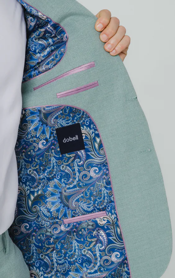 Mint Green Hopsack Suit Jacket - photo 4 Mint Green Hopsack Suit Jacket - photo 4