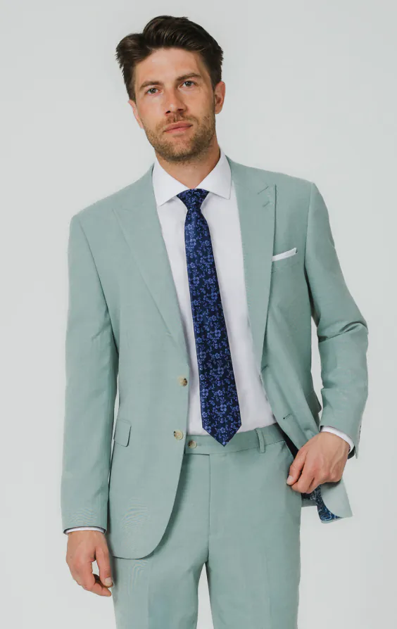 Mint Green Hopsack Suit Jacket Mint Green Hopsack Suit Jacket