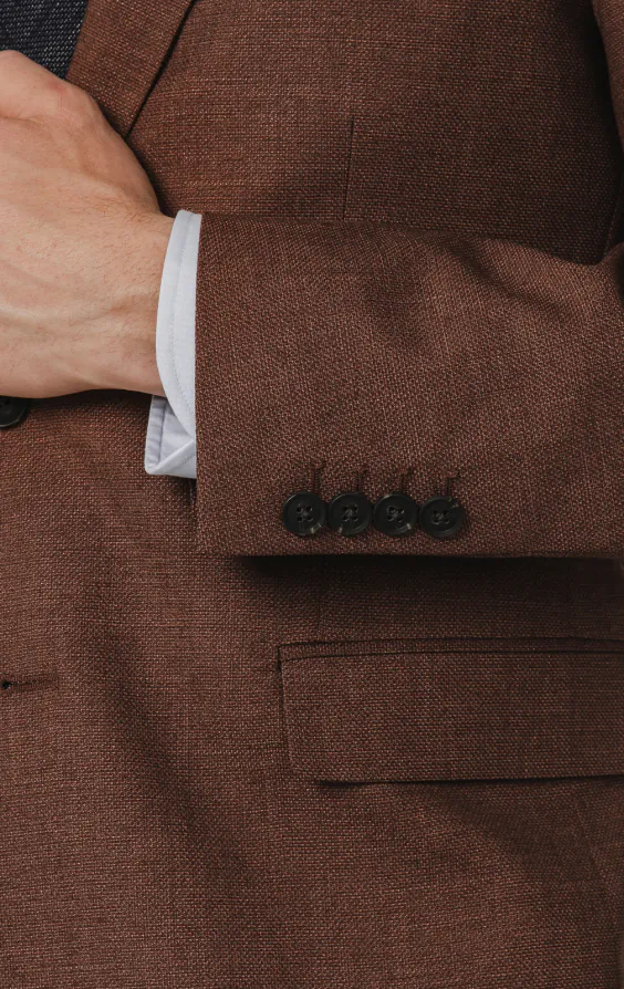 Rust Brown Textured Weave Suit Jacket - photo 2 Rust Brown Textured Weave Suit Jacket - photo 2