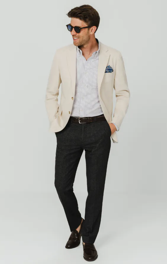 Cream Cotton Twill Jacket - photo 1