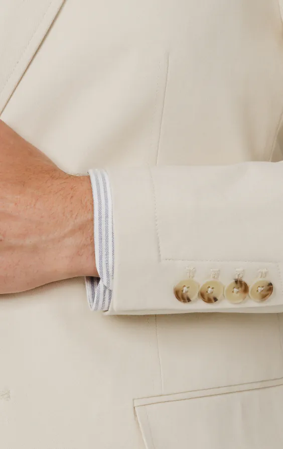 Cream Cotton Twill Jacket - photo 2