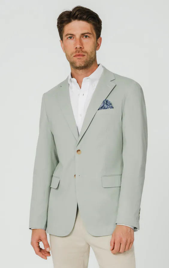Sage Green Cotton Twill Jacket Sage Green Cotton Twill Jacket