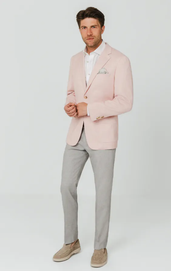 Light Pink Textured Weave Jacket - photo 1
