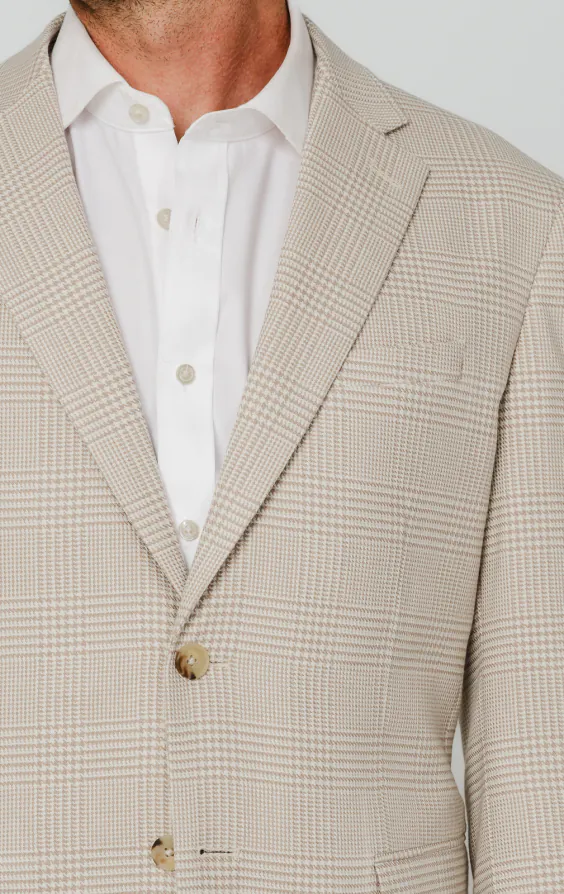 Beige Prince of Wales Check Jacket - photo 3 Beige Prince of Wales Check Jacket - photo 3
