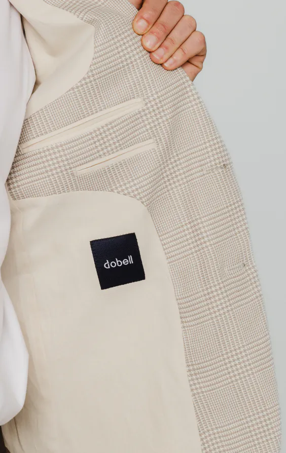 Beige Prince of Wales Check Jacket - photo 4