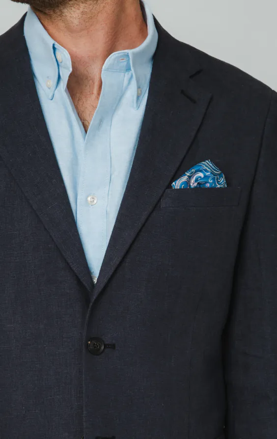 Navy Pure Linen Suit Jacket - photo 3 Navy Pure Linen Suit Jacket - photo 3