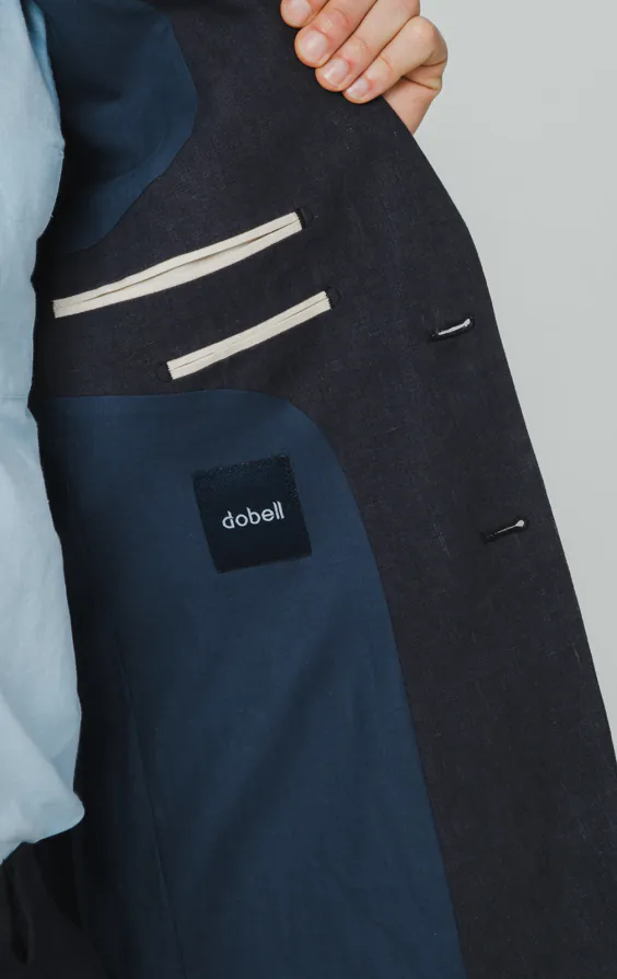 Navy Pure Linen Suit Jacket - photo 4 Navy Pure Linen Suit Jacket - photo 4