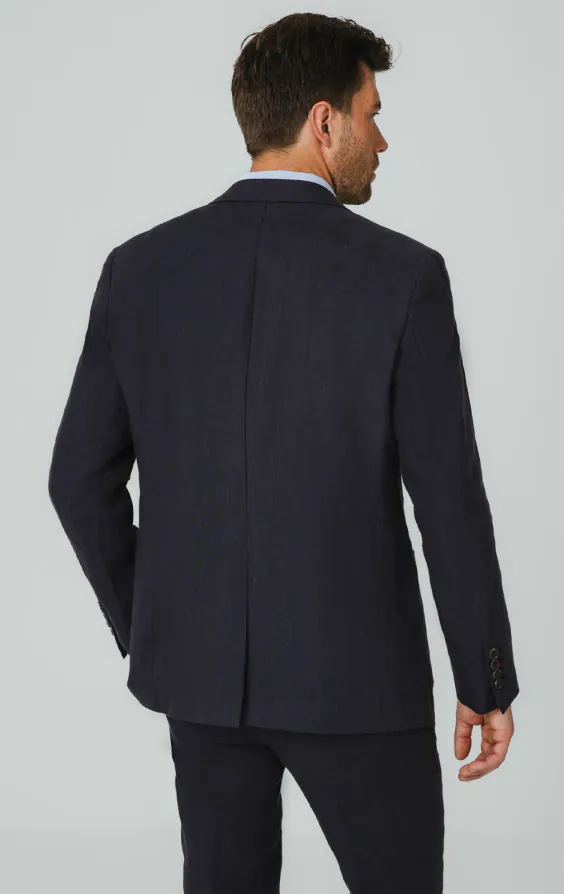 Navy Pure Linen Suit Jacket - photo 5 Navy Pure Linen Suit Jacket - photo 5
