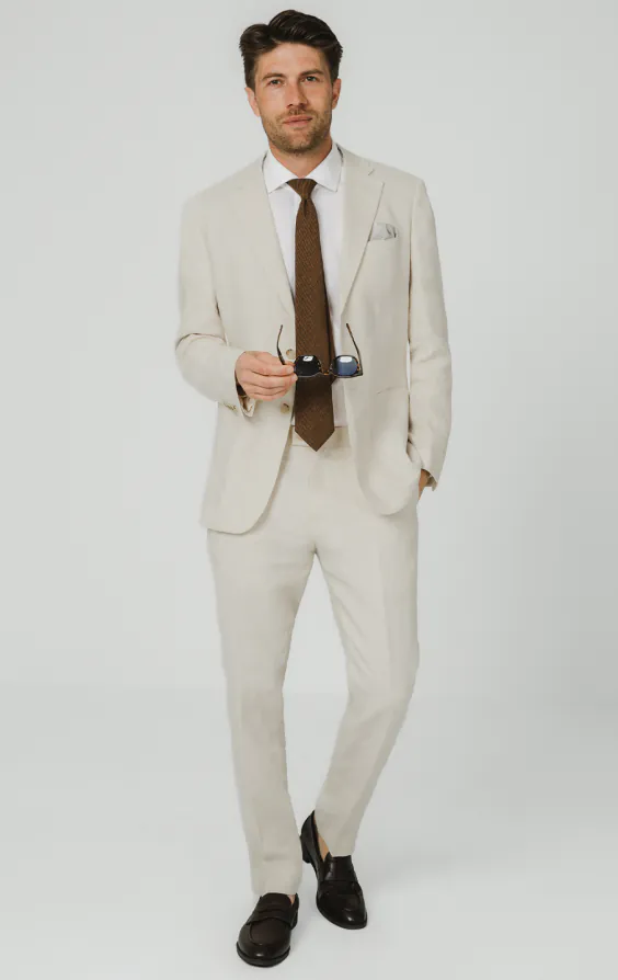 Cream Pure Linen Suit Jacket - photo 1 Cream Pure Linen Suit Jacket - photo 1