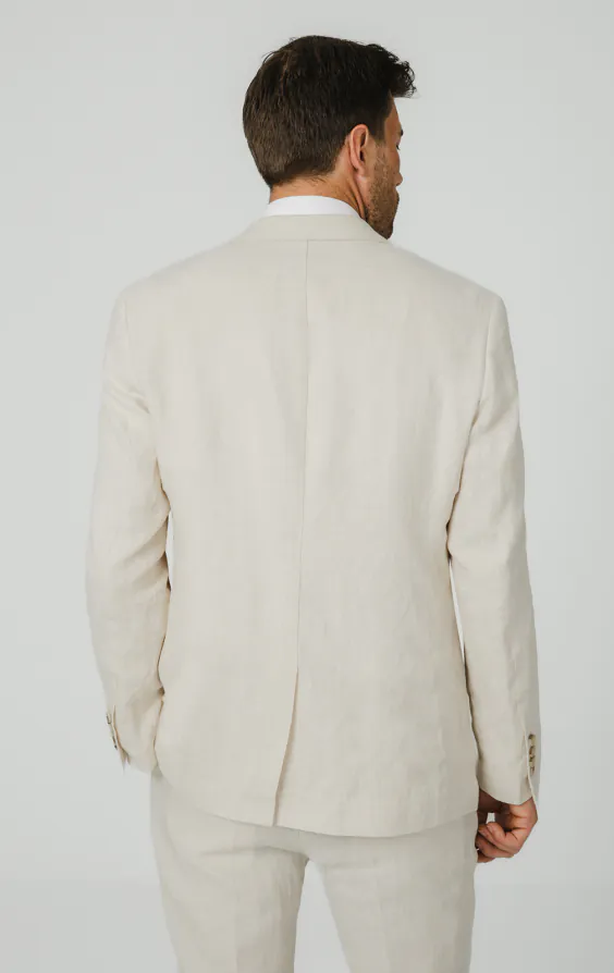 Cream Pure Linen Suit Jacket - photo 5 Cream Pure Linen Suit Jacket - photo 5