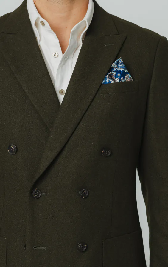 Khaki Brushed Wool Blend Double Breasted Jacket - photo 3 Khaki Brushed Wool Blend Double Breasted Jacket - photo 3