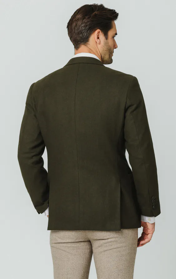 Khaki Brushed Wool Blend Double Breasted Jacket - photo 5 Khaki Brushed Wool Blend Double Breasted Jacket - photo 5