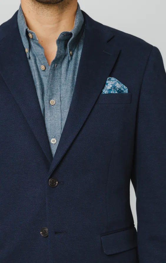 Navy Cotton Pique Jacket - photo 3 Navy Cotton Pique Jacket - photo 3