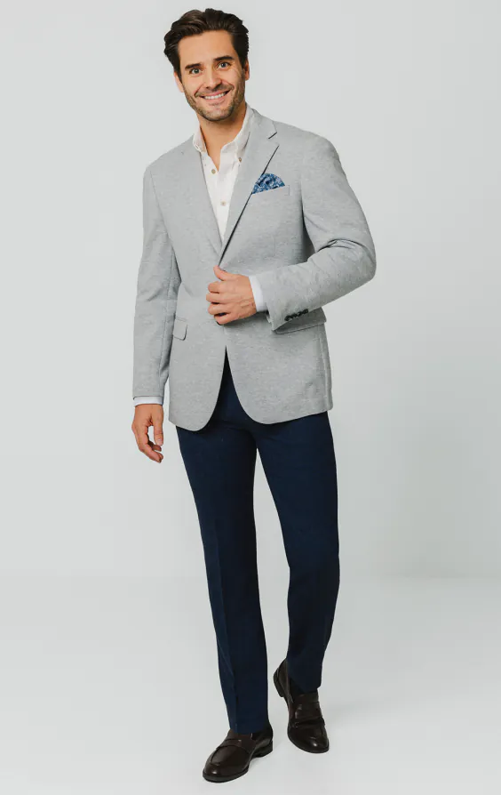 Grey Cotton Pique Jacket - photo 1 Grey Cotton Pique Jacket - photo 1