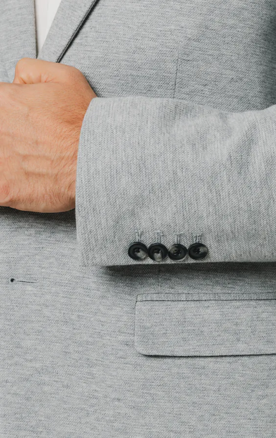 Grey Cotton Pique Jacket - photo 2 Grey Cotton Pique Jacket - photo 2