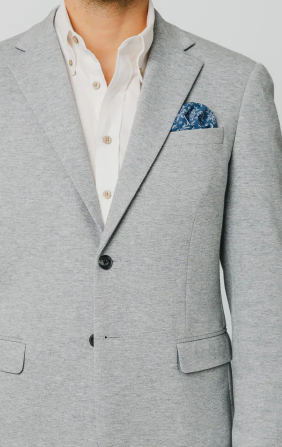 Grey Cotton Pique Jacket - photo 3 Grey Cotton Pique Jacket - photo 3