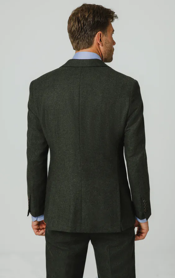 Dark Green Herringbone Tweed Suit - photo 5 Dark Green Herringbone Tweed Suit - photo 5