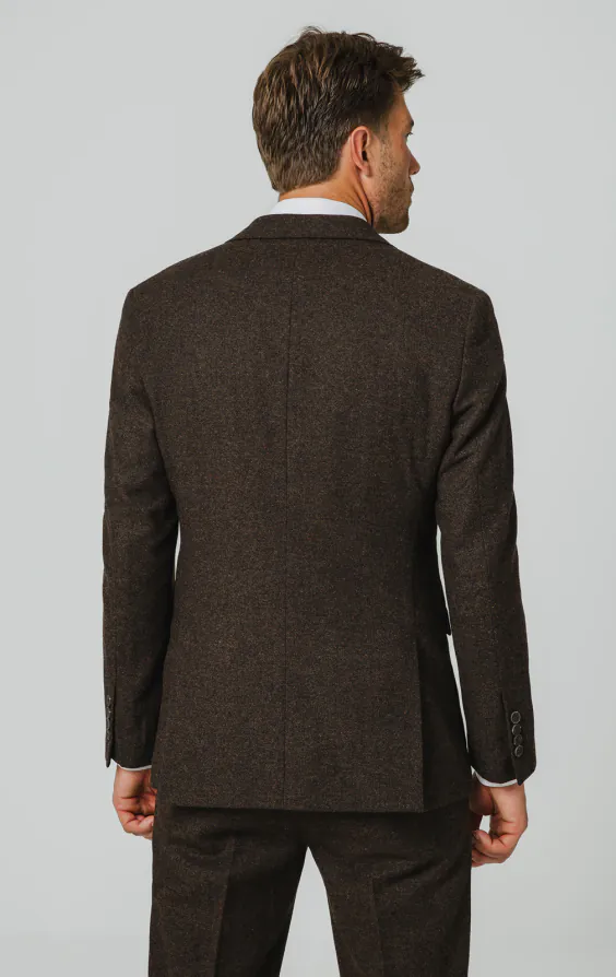 Dark Brown Donegal Tweed 3 Piece Suit - photo 5 Dark Brown Donegal Tweed 3 Piece Suit - photo 5