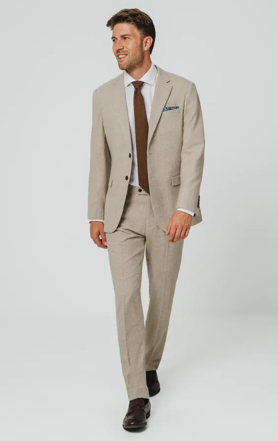 Stone Donegal Tweed Suit Jacket - photo 1