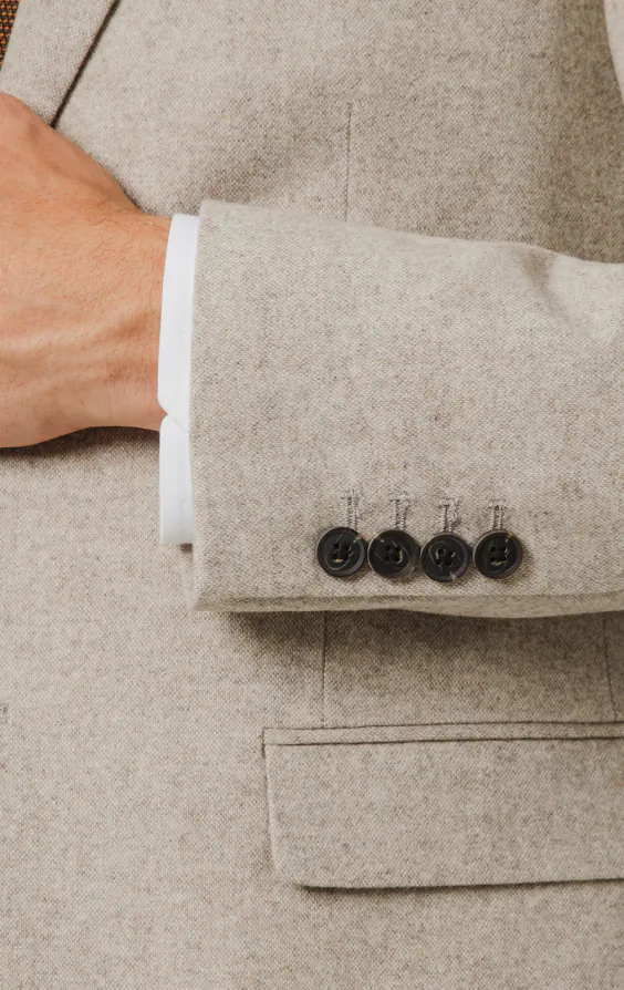 Stone Donegal Tweed Suit Jacket - photo 2