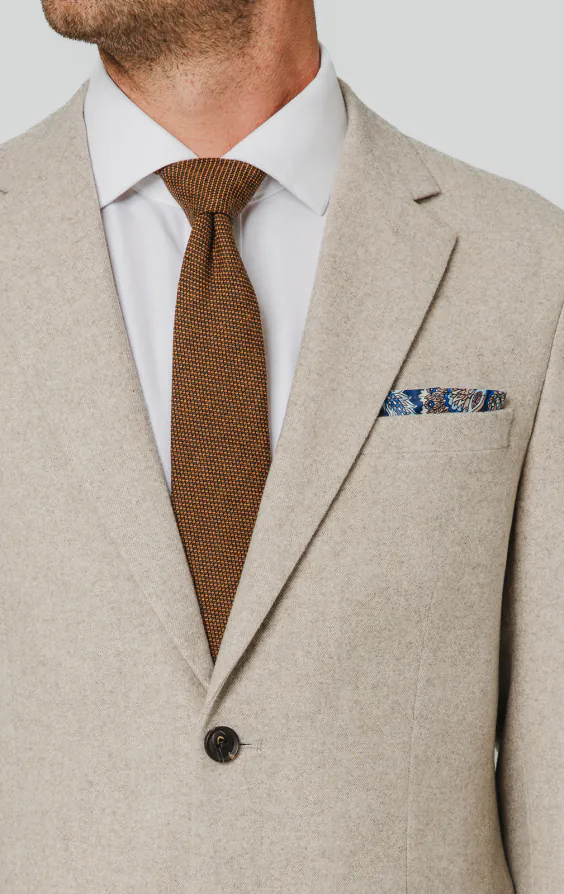 Stone Donegal Tweed Suit Jacket - photo 3