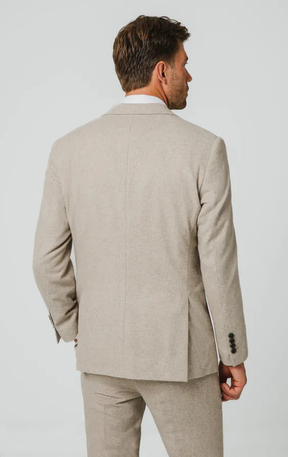 Stone Donegal Tweed Suit Jacket - photo 5