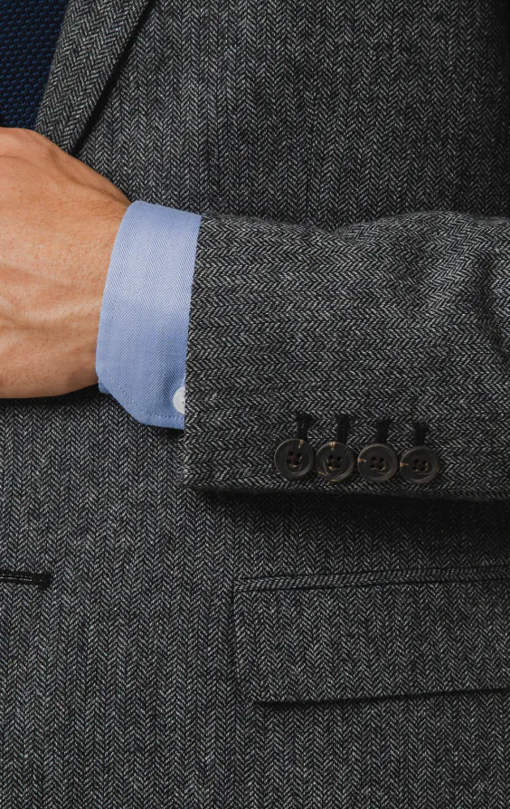 Grey Herringbone Tweed Suit - photo 2 Grey Herringbone Tweed Suit - photo 2